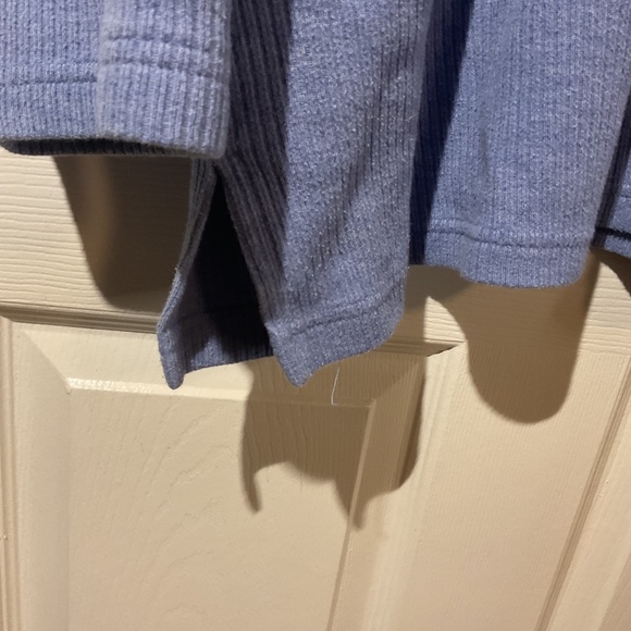 Fashion Bug Light Blue Ribbed Long Sleeve Henley Top - Picture 6 of 6